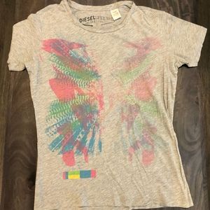 Slim-fit Diesel T-shirt with "Folded" graphic